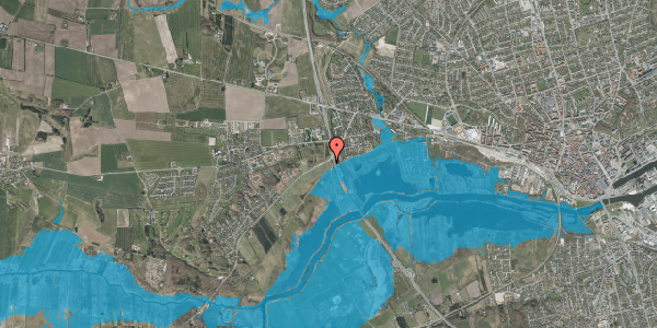 Oversvømmelsesrisiko fra vandløb på Fladbrovej 33, 8920 Randers NV