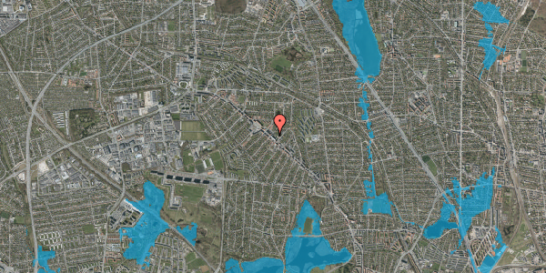 Oversvømmelsesrisiko fra vandløb på Niels Finsens Alle 71, 4. mf, 2860 Søborg
