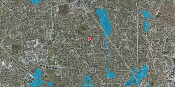 Oversvømmelsesrisiko fra vandløb på Kildebakkegårds Alle 11, 2870 Dyssegård
