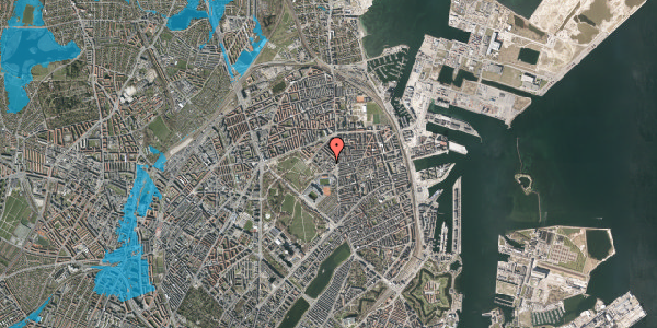 Oversvømmelsesrisiko fra vandløb på Østerfælled Torv 28, 2100 København Ø