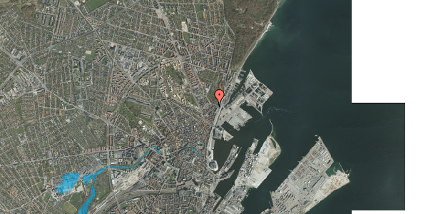 Oversvømmelsesrisiko fra vandløb på Knudrisgade 52, 8000 Aarhus C