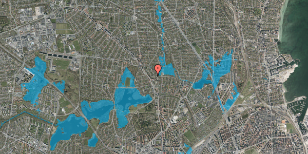 Oversvømmelsesrisiko fra vandløb på Nøkkerosevej 12, 2400 København NV