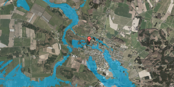 Oversvømmelsesrisiko fra vandløb på Nørgaardsvej 15, 8963 Auning