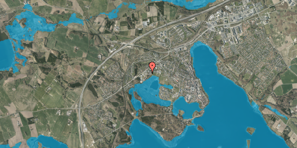 Oversvømmelsesrisiko fra vandløb på Plantagevej 12, 8660 Skanderborg