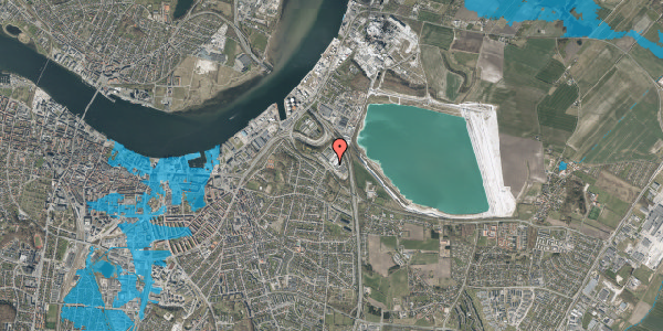 Oversvømmelsesrisiko fra vandløb på Øster Uttrup Vej 1, 9000 Aalborg