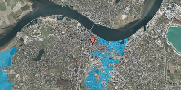 Oversvømmelsesrisiko fra vandløb på Budolfi Plads 18, 2. th, 9000 Aalborg
