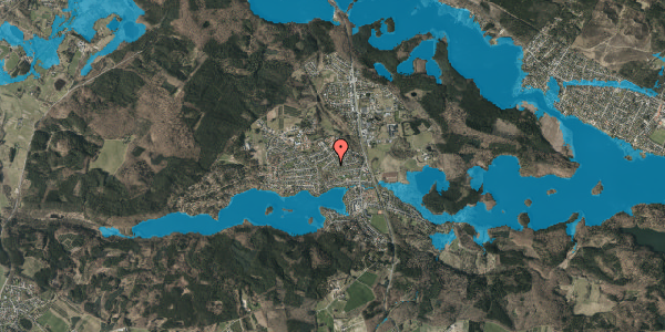 Oversvømmelsesrisiko fra vandløb på Rosenborgvangen 25, 8600 Silkeborg