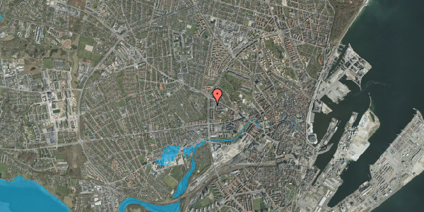 Oversvømmelsesrisiko fra vandløb på Thomas Nielsens Gade 4A, 2. th, 8000 Aarhus C