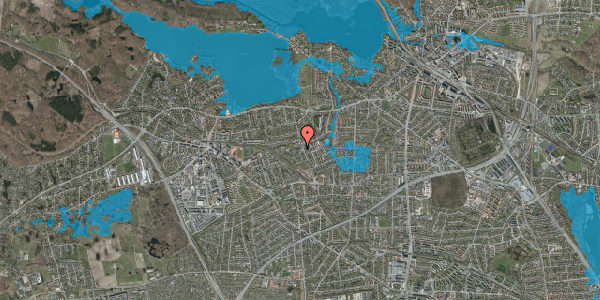 Oversvømmelsesrisiko fra vandløb på Halbjørnsvej 4, 2880 Bagsværd