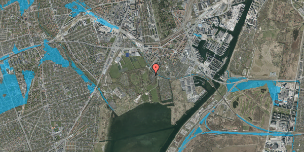 Oversvømmelsesrisiko fra vandløb på Hf. Kalvebod 72, 2450 København SV