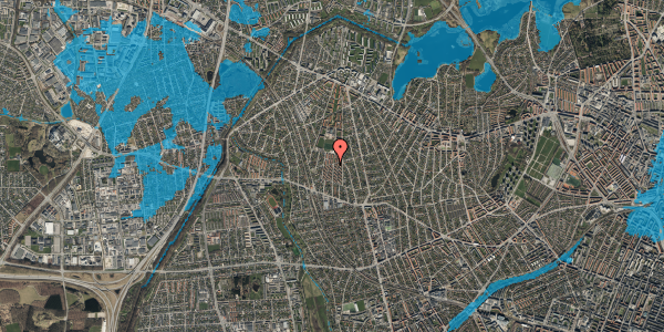 Oversvømmelsesrisiko fra vandløb på Boeslundevej 89, 1. , 2700 Brønshøj