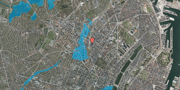 Oversvømmelsesrisiko fra vandløb på Nørrebrogade 209A, 2200 København N
