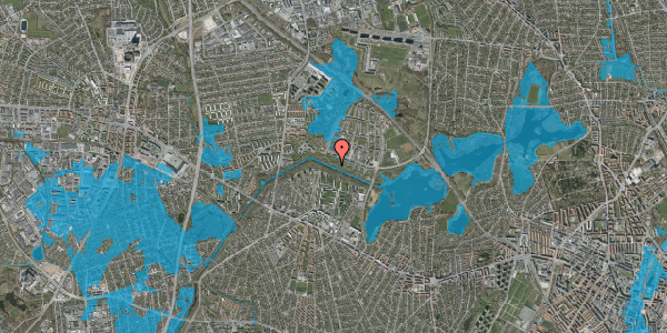 Oversvømmelsesrisiko fra vandløb på Hf. Husumhave 201, 2700 Brønshøj