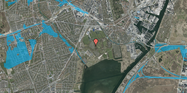 Oversvømmelsesrisiko fra vandløb på Hf. Sundbo 85, 2450 København SV