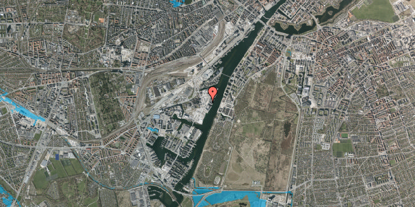 Oversvømmelsesrisiko fra vandløb på Andrei Sakharovs Vej 13, 6. th, 2450 København SV