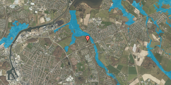 Oversvømmelsesrisiko fra vandløb på Biskorup Havekoloni 7, 5240 Odense NØ