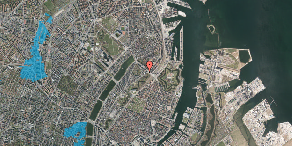 Oversvømmelsesrisiko fra vandløb på Stockholmsgade 59, 3. th, 2100 København Ø