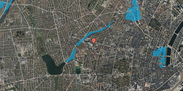 Oversvømmelsesrisiko fra vandløb på Marguerite Vibys Plads 6, 5. tv, 2000 Frederiksberg
