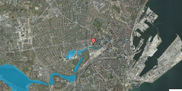 Oversvømmelsesrisiko fra vandløb på Daugbjergvej 17, 8000 Aarhus C