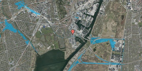 Oversvømmelsesrisiko fra vandløb på Hf. Havebyen Mozart 77A, 2450 København SV