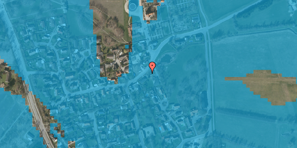 Oversvømmelsesrisiko fra vandløb på Brøndbyvej 205, 2625 Vallensbæk