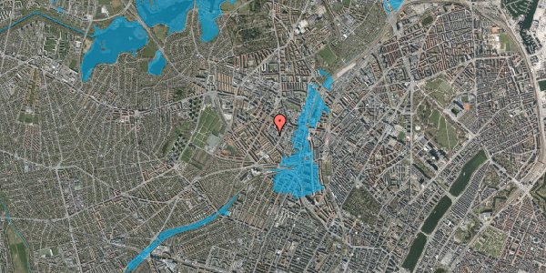 Oversvømmelsesrisiko fra vandløb på Glentevej 70B, st. tv, 2400 København NV