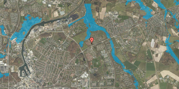 Oversvømmelsesrisiko fra vandløb på Hindehøjen 44B, 5240 Odense NØ