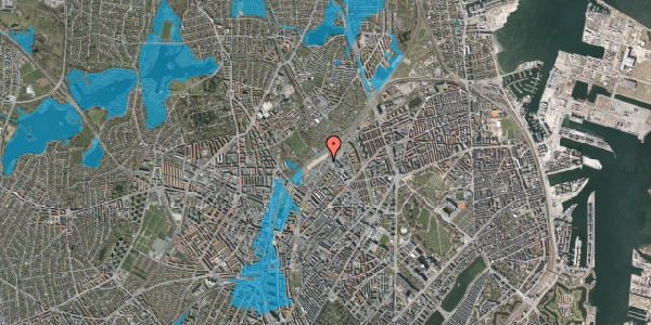 Oversvømmelsesrisiko fra vandløb på Vingelodden 1A, 2200 København N