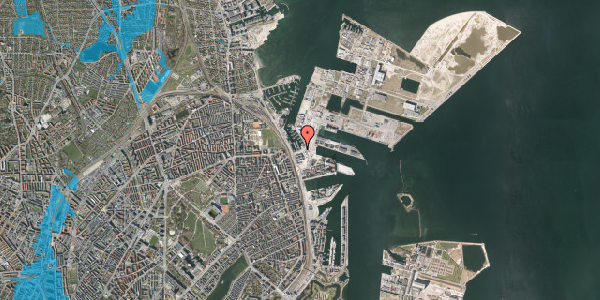 Oversvømmelsesrisiko fra vandløb på Sundkrogsgade 5A, st. , 2100 København Ø