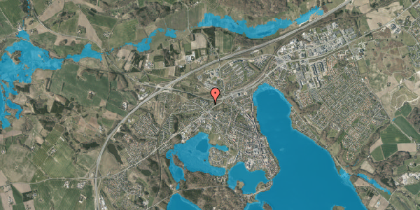 Oversvømmelsesrisiko fra vandløb på Skydebanevej 10, 8660 Skanderborg