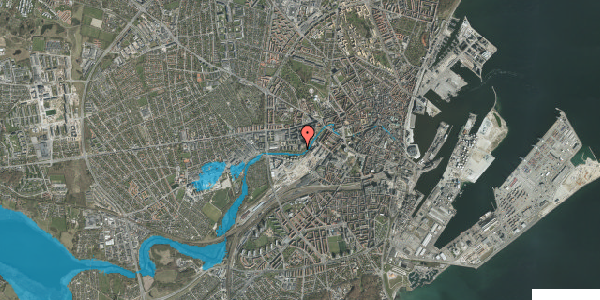 Oversvømmelsesrisiko fra vandløb på Ceres Allé 15, 1. 1, 8000 Aarhus C