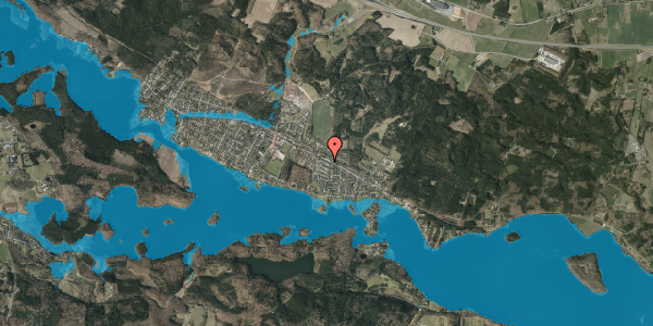 Oversvømmelsesrisiko fra vandløb på Georg Krügers Vej 23, 8600 Silkeborg