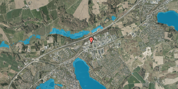Oversvømmelsesrisiko fra vandløb på Danmarksvej 11A, 8660 Skanderborg