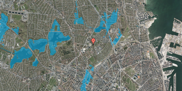 Oversvømmelsesrisiko fra vandløb på Esther Ammundsens Vej 36D, 2400 København NV