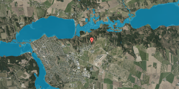 Oversvømmelsesrisiko fra vandløb på Kildebjerg Skovvej 51, 8680 Ry