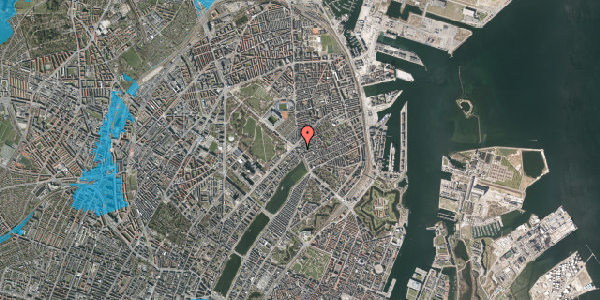 Oversvømmelsesrisiko fra vandløb på Østerbrogade 27, 2100 København Ø