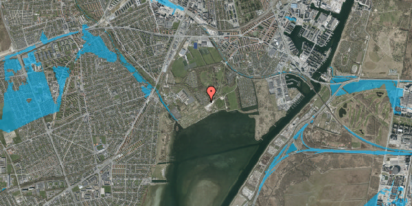 Oversvømmelsesrisiko fra vandløb på Hf. Bergmannshave 98, 2450 København SV