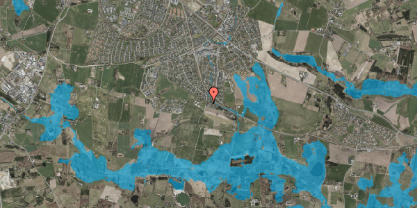 Oversvømmelsesrisiko fra vandløb på Bækholmvej 17, 3660 Stenløse