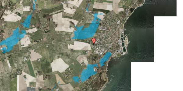 Oversvømmelsesrisiko fra vandløb på Andersen Nexø Vej 15, 3730 Nexø