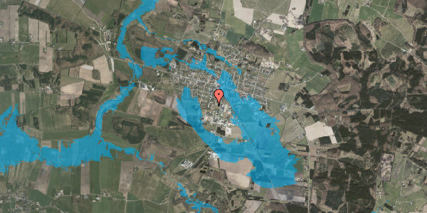 Oversvømmelsesrisiko fra vandløb på Akacievej 27, 8963 Auning