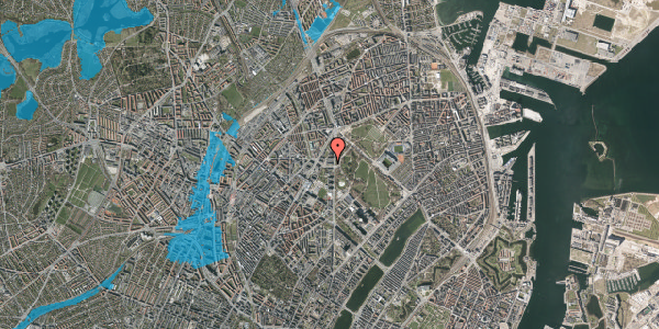 Oversvømmelsesrisiko fra vandløb på Universitetsparken 2, 3. , 2100 København Ø