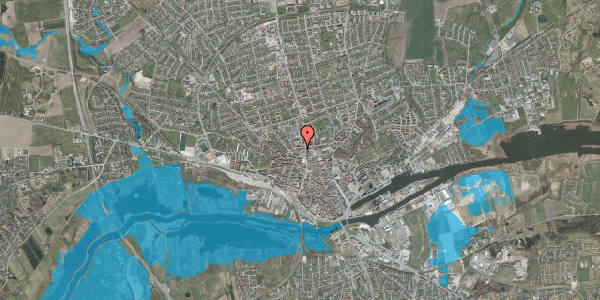 Oversvømmelsesrisiko fra vandløb på Fabersvej 43, 8900 Randers C