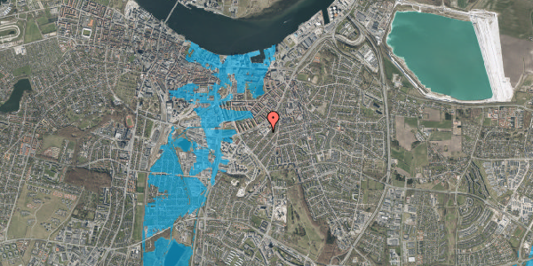 Oversvømmelsesrisiko fra vandløb på Bernstorffsgade 18C, 9000 Aalborg