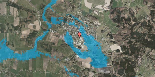 Oversvømmelsesrisiko fra vandløb på Akacievej 25, 8963 Auning