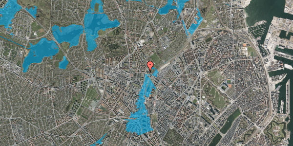 Oversvømmelsesrisiko fra vandløb på Lygten 20, 2400 København NV