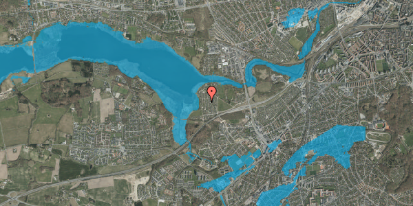 Oversvømmelsesrisiko fra vandløb på Haveforeningen Norringholm 504, 8260 Viby J