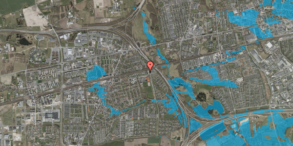 Oversvømmelsesrisiko fra vandløb på Parkvej 147, 2630 Taastrup