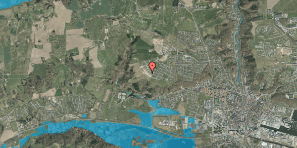 Oversvømmelsesrisiko fra vandløb på Krebsen 17, 7100 Vejle