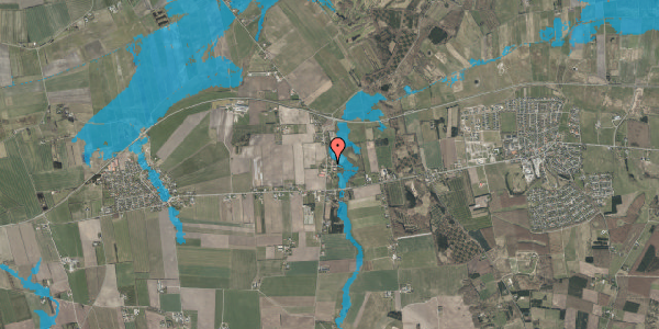 Oversvømmelsesrisiko fra vandløb på Restrup Kærvej 12, 1. , 9240 Nibe