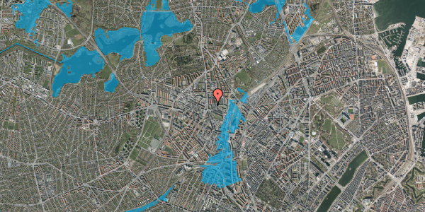 Oversvømmelsesrisiko fra vandløb på Skaffervej 8, 1. 17, 2400 København NV